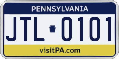 PA license plate JTL0101
