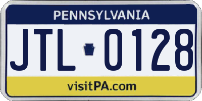PA license plate JTL0128