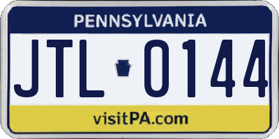 PA license plate JTL0144