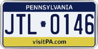 PA license plate JTL0146