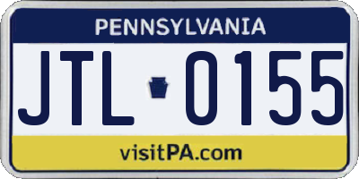 PA license plate JTL0155