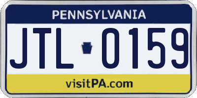 PA license plate JTL0159