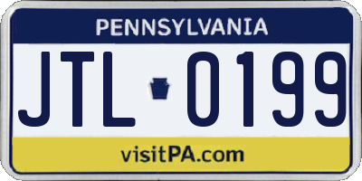 PA license plate JTL0199