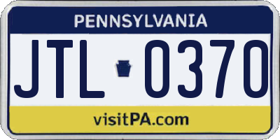 PA license plate JTL0370