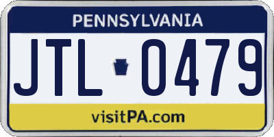 PA license plate JTL0479