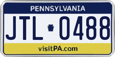 PA license plate JTL0488