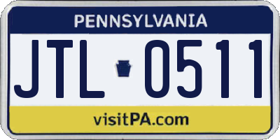 PA license plate JTL0511