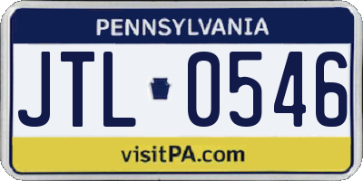 PA license plate JTL0546