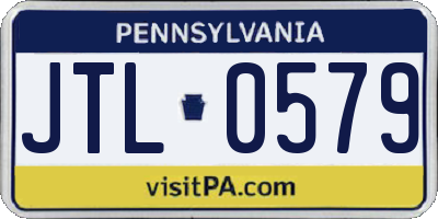PA license plate JTL0579