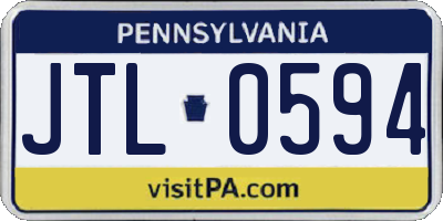 PA license plate JTL0594