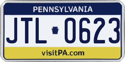 PA license plate JTL0623