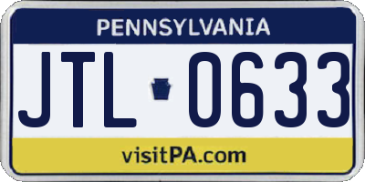 PA license plate JTL0633