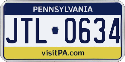 PA license plate JTL0634