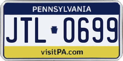 PA license plate JTL0699