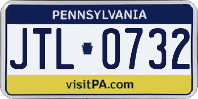 PA license plate JTL0732