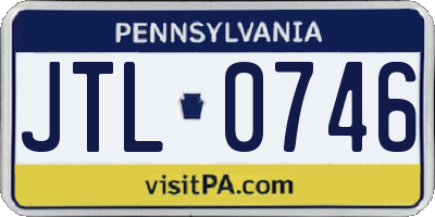 PA license plate JTL0746