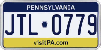 PA license plate JTL0779