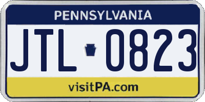 PA license plate JTL0823