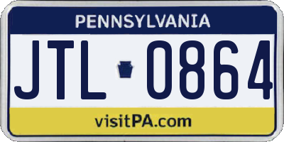 PA license plate JTL0864