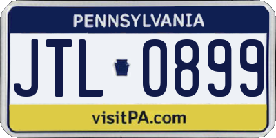 PA license plate JTL0899