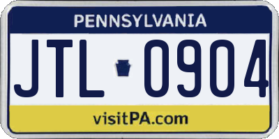 PA license plate JTL0904