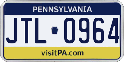 PA license plate JTL0964