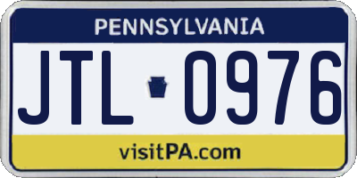 PA license plate JTL0976