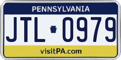 PA license plate JTL0979