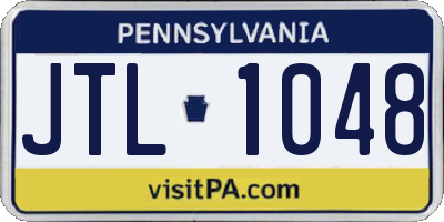 PA license plate JTL1048