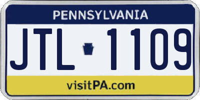 PA license plate JTL1109
