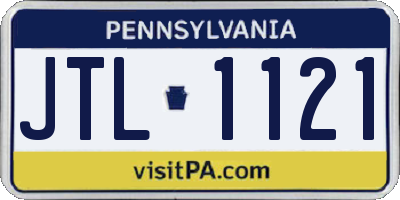 PA license plate JTL1121