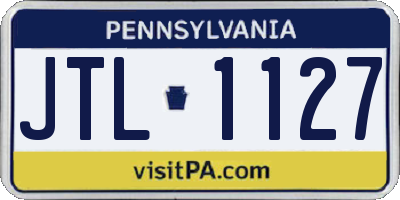 PA license plate JTL1127