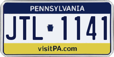PA license plate JTL1141