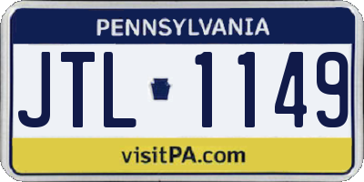 PA license plate JTL1149