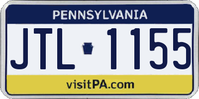 PA license plate JTL1155