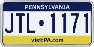 PA license plate JTL1171