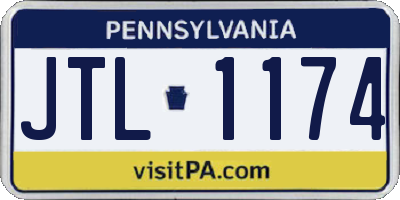 PA license plate JTL1174