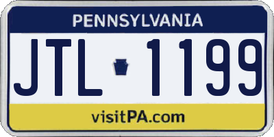 PA license plate JTL1199