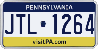 PA license plate JTL1264