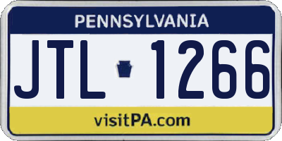 PA license plate JTL1266