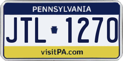 PA license plate JTL1270