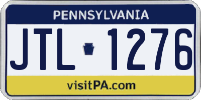 PA license plate JTL1276