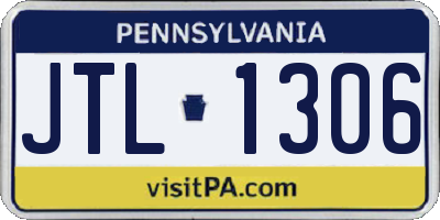 PA license plate JTL1306