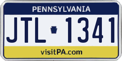 PA license plate JTL1341