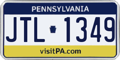 PA license plate JTL1349