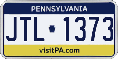 PA license plate JTL1373