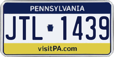 PA license plate JTL1439