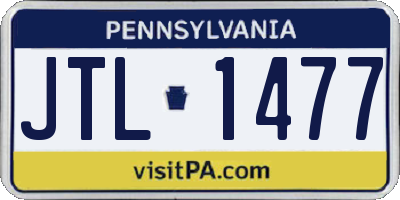 PA license plate JTL1477
