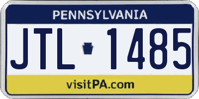 PA license plate JTL1485