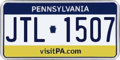PA license plate JTL1507